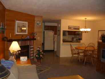 View toward kitchen and dining area