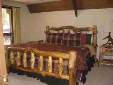 Enjoy a custom King Sized Aspen Bed!