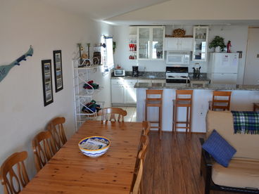 Dinner table with Kitchen in background