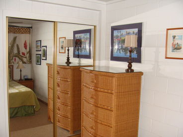 5 Drawer Dresser  & Sliding Mirror Closet Doors in both bedrooms 