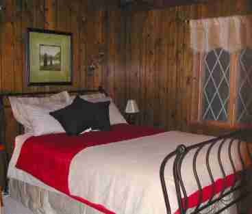 The chalet has a bed room on the main floor, two bed rooms on the lower floor and three beds in the loft. All the beds have new matresses and the chalet has been redecorated.