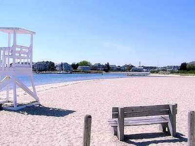 The beach is an easy .25 mile stroll down the road. There is also free parking and lifeguards on duty.