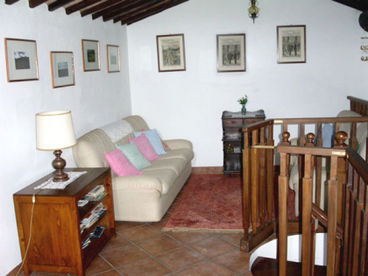 The cosy living area in the attic