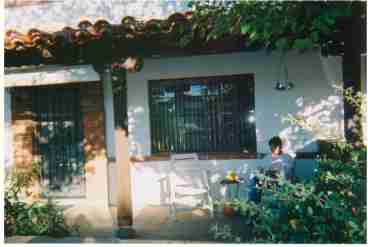 Villa's front patio area.