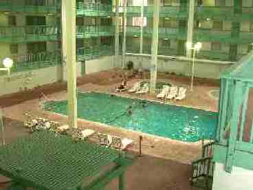The indoor pool/fitness area