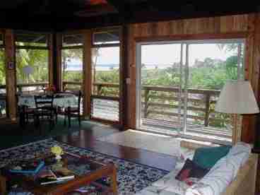 Living area with ocean and tropical views!