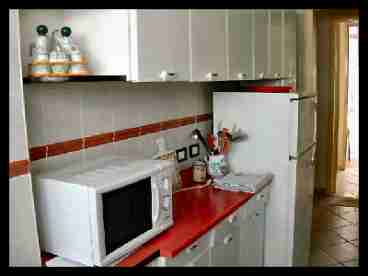 the kitchen