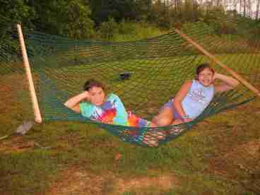 The hammock and my girls