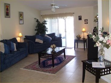 beautifullytiled  lounge with NEW FURNITURE  throughout.
TV,DVD, VCR AND STEREO