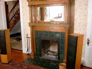 Beautiful Victorian Fireplace Adjacent to The Dining Room Table