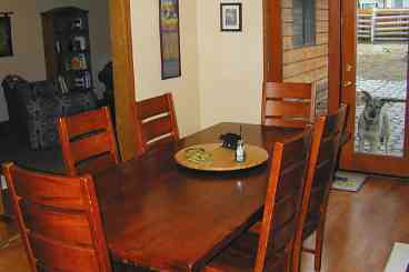 Dining room.  Table is over 80\