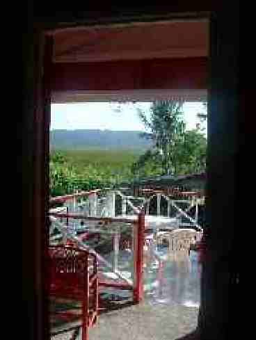 Back deck of the Devon House- view of the mountains to the east- and sunrise!