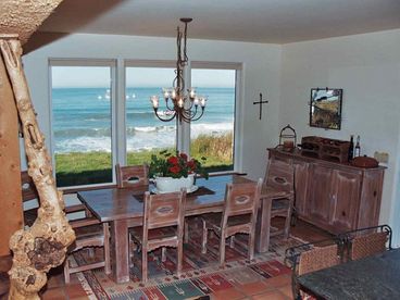 Dining room with a spectacular view.