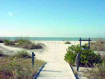 Our condo is located 300 yards from the Gulf of Mexico, with private access to Bowman's Beach.