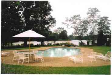 Leeds Creek Manor Pool with view of water