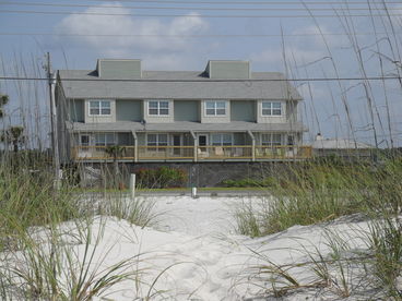 Here\'s a view of the unit from the beach.  The Perch is on the right side of the building.