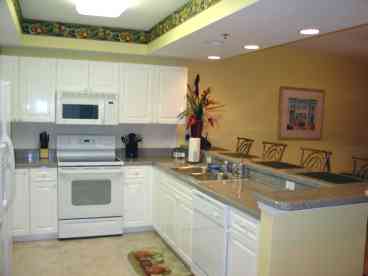 Kitchen is very large and has all the accomodations of home.