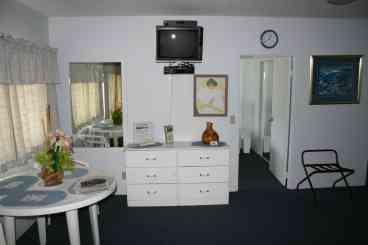 Our spacious living room in the Hawaiian Suite. 