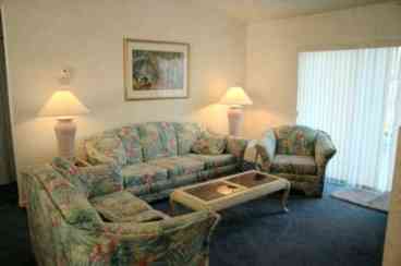 The spacious and upscale Living Room is perfect for the family to gather after a long day of park hopping.