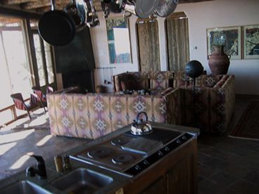 Living are and fireplace