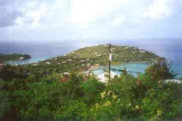 Outstanding view of Cruz Bay as seen from the private patio or the outdoor pool.