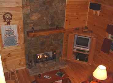 Great room with gas log fireplace