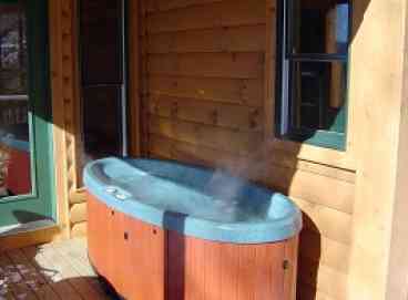 2 person hot tub on the deck