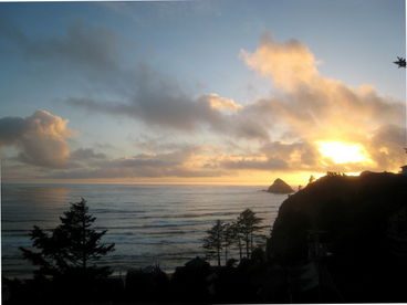 View from living room and deck.