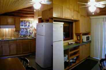 Knotty pine kitchen