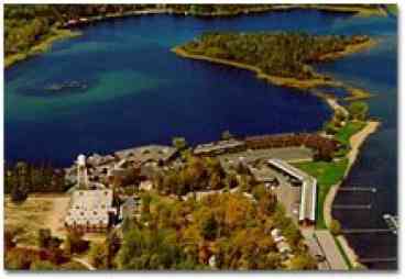 Aerial view of resort