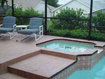 Spa  is heated the same temperature as the pool