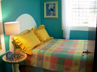 The Caribbean Blue Bedroom. 