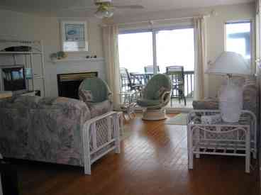 Living area looking toward beach