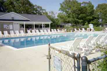 outdoor pool is just one street over from your vacation home and indoor pool also on property