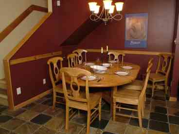 Dining table seats 8 in comfort