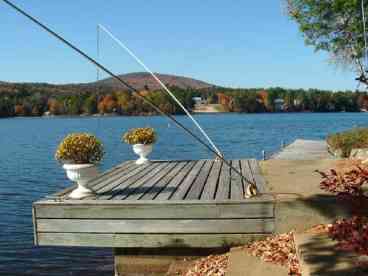 Two docks (second one in right background).  Rent a boat for the week and enjoy the entire 9 mile long lake!