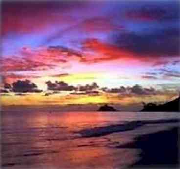 Sunset from our PRIVATE BEACH
