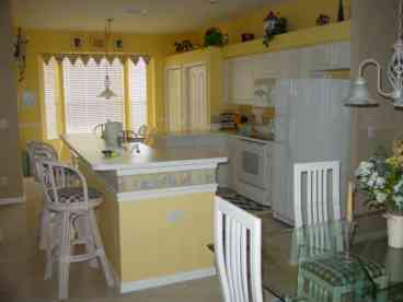 Kitchen with breakfast nook that seats six