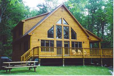 View Maine Lodge Rental Hideaway Log