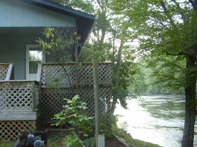 View Riverfront Tellico Beach CabinMotorcycle