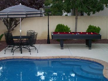 View Heated Pool and Spa Pool Table