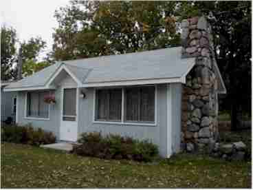 View Stone Fireplace Cabin