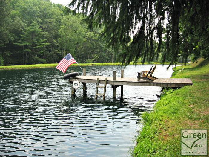 View Lovely Cottages wStocked Lake