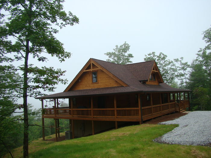 View Owls Roost Cabin  Fireplace on