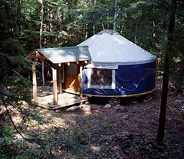 View Falls Brook Yurt Rentals