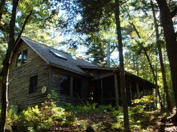 View Lakefront Log Cabin